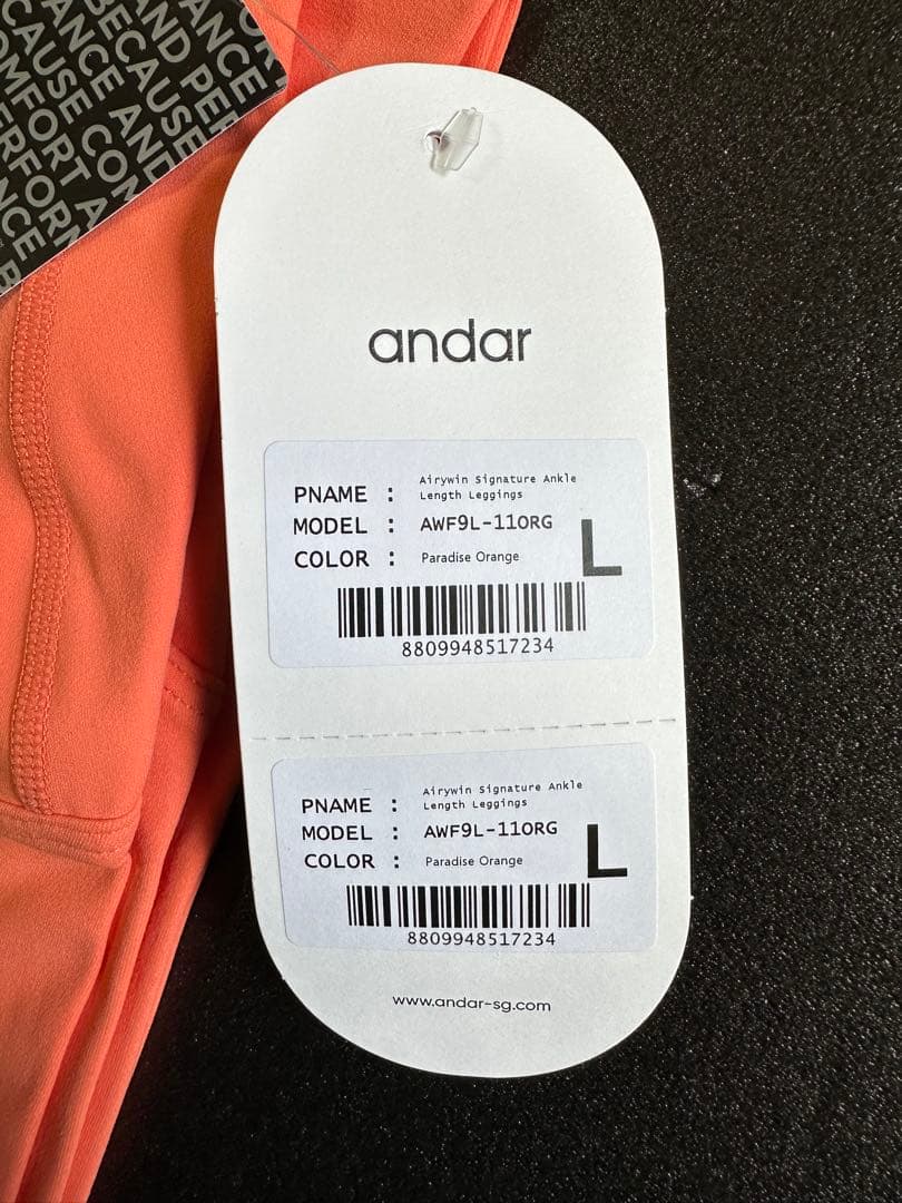 andar ヨガパンツ L パラダイスオレンジ