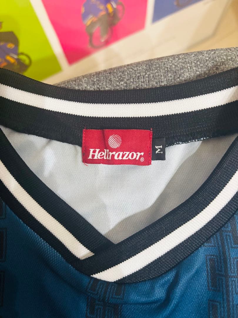 Hellrazor ネイビー ストライプ Mサイズ シャツ