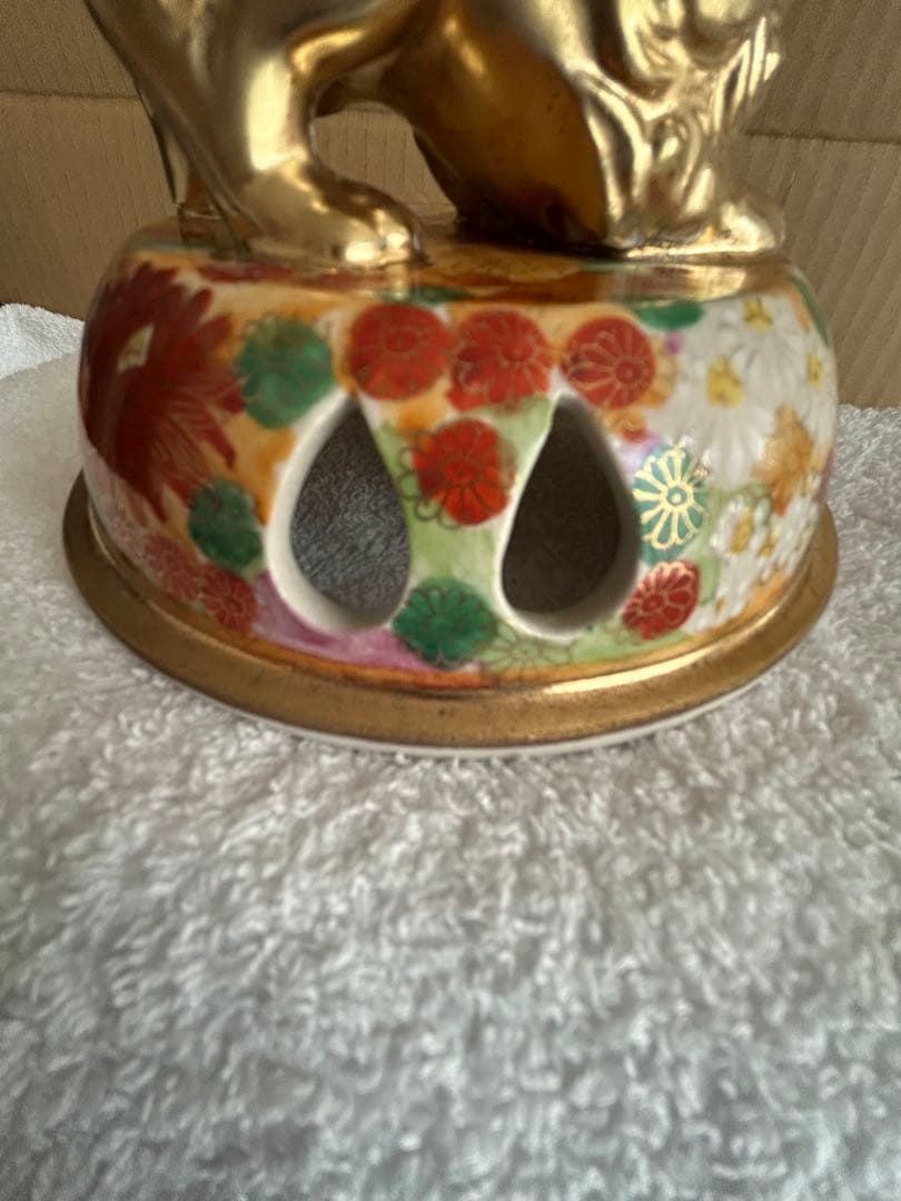 九谷焼　九谷春洋　香炉　大香炉