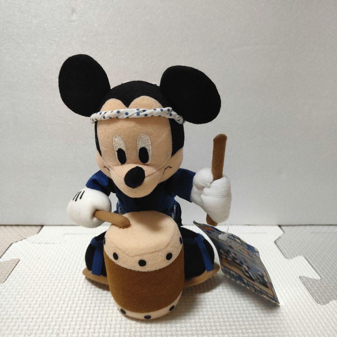 希少 レア　ディズニー ミッキーと仲間たち 和太鼓スタイルぬいぐるみ　4点セット