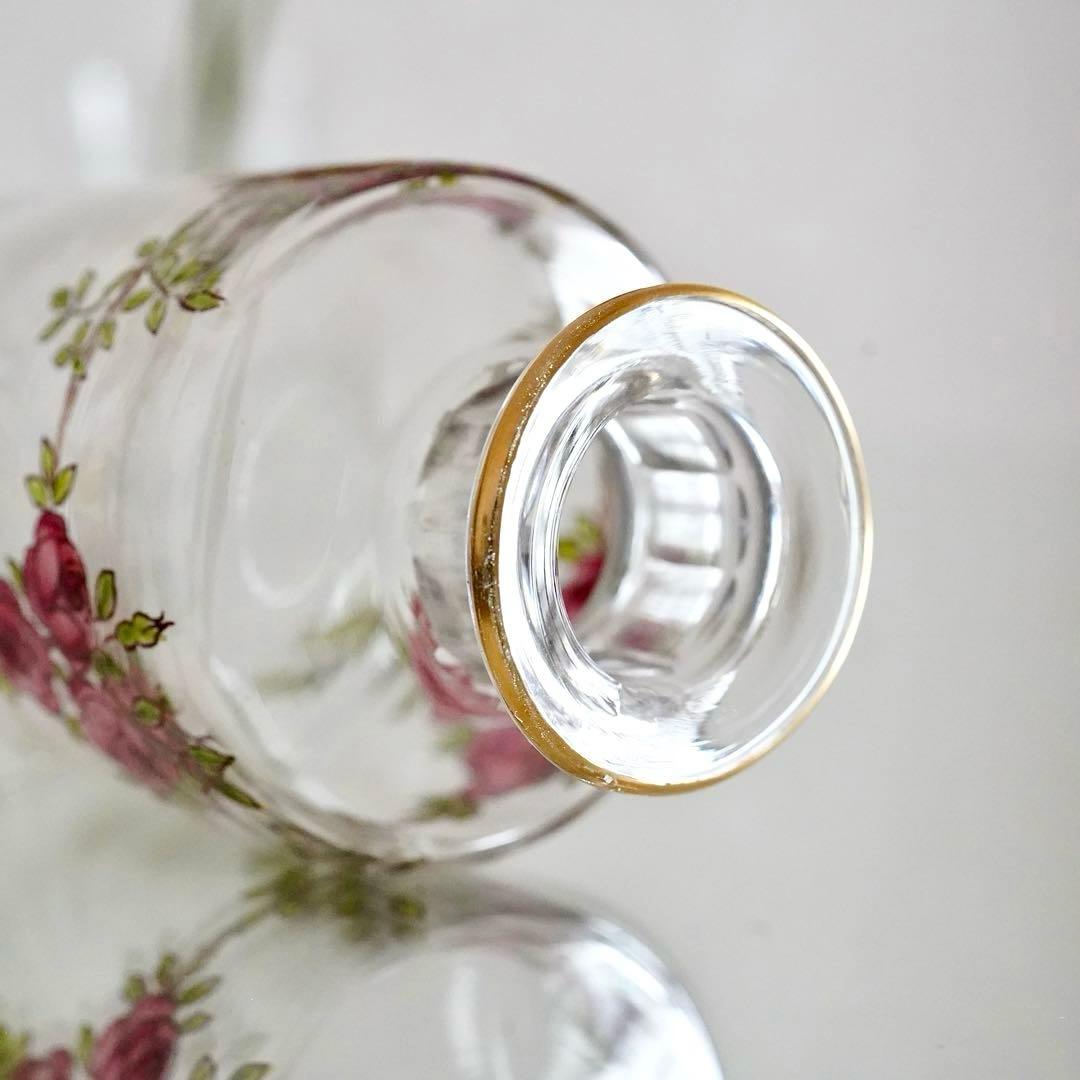 極希少 オールドバカラBACCARAT 香水瓶 M 薔薇エナメル彩 ルビーの指輪