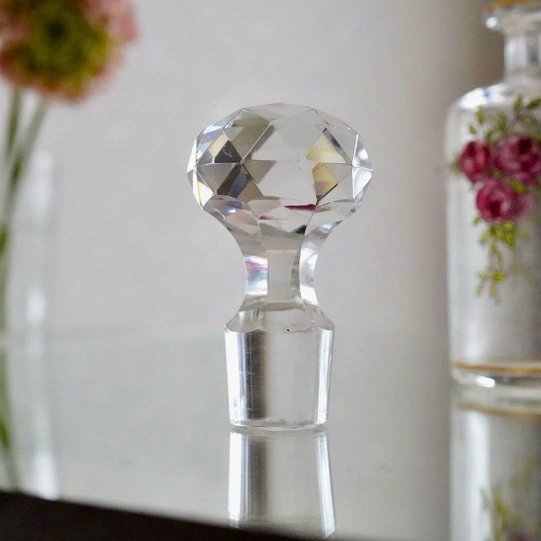 極希少 オールドバカラBACCARAT 香水瓶 M 薔薇エナメル彩 ルビーの指輪