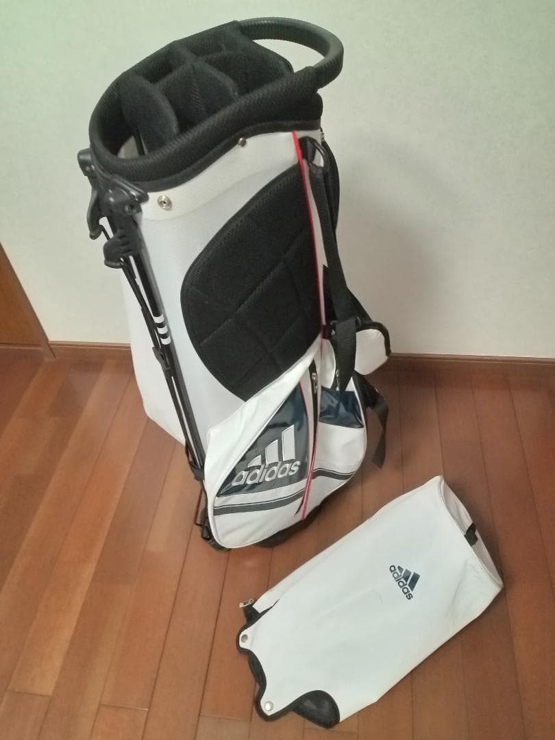★adidas★アディダス★スタンド式キャディバッグ★8.5インチ★赤/白/青★