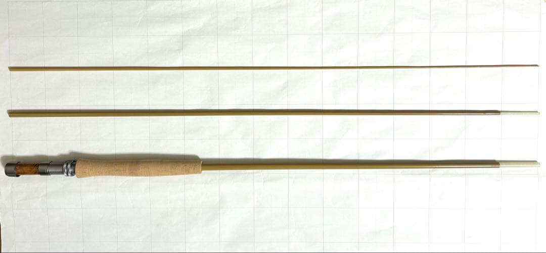 フライロッド作製セット：7’0“#3グラス3ピース（ライトブラウン）