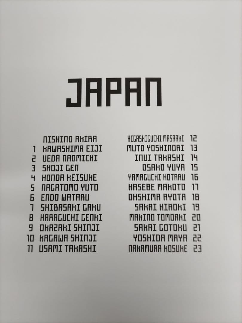 サッカー日本代表メモリアルユニフォーム 2018 W杯 ロシア大会