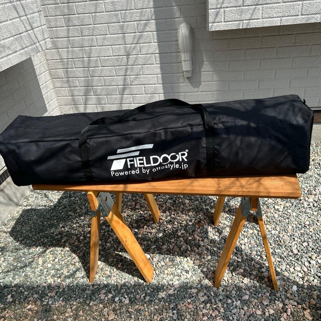 FIELDOOR ワンタッチタープテント 2m×2m サイドシート5枚　補強4本