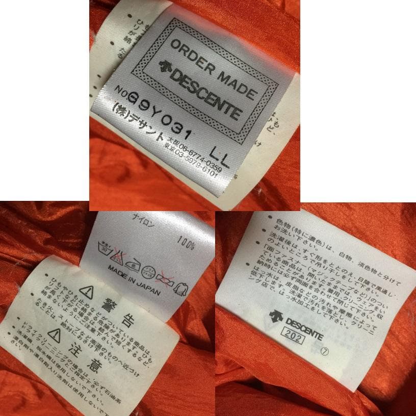 美品 巨人軍 読売 ジャイアンツ デサント製 ナイロン グランドコート LL