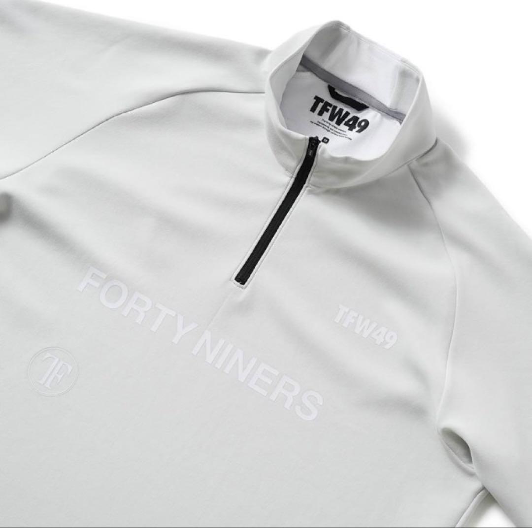 メンズウェア TFW49 HALF ZIP SS MOCKNECK L.GREY