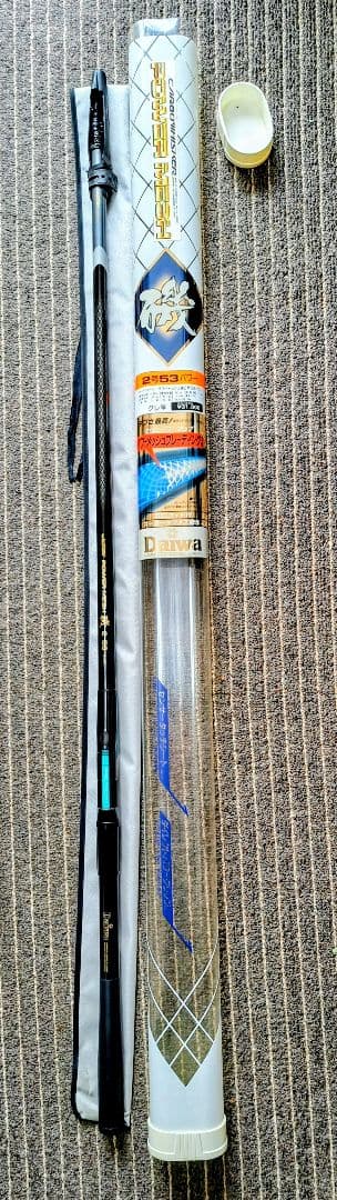 未使用/Daiwa カーボウイスカー2号53パワー メッシュ磯竿