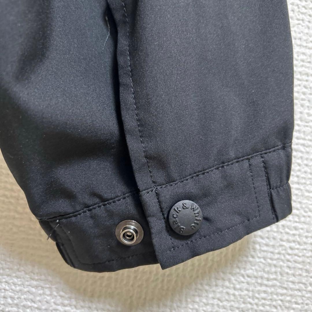 美品　ブラックアンドホワイト ナイロンジャケット L 黒　ポケッタブル