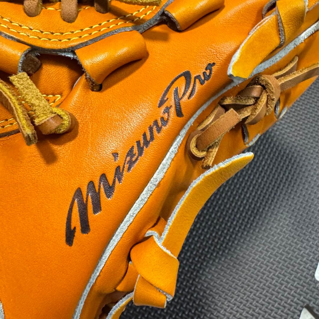 MIZUNO PRO 軟式　グローブ　右投げ　カラー(オレンジ系) ミズノプロ