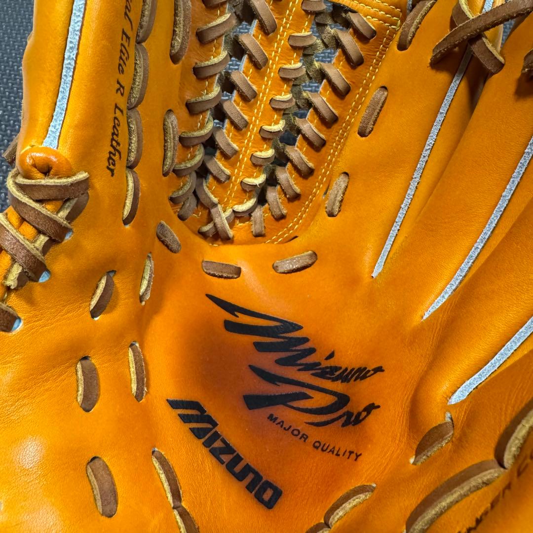 MIZUNO PRO 軟式　グローブ　右投げ　カラー(オレンジ系) ミズノプロ