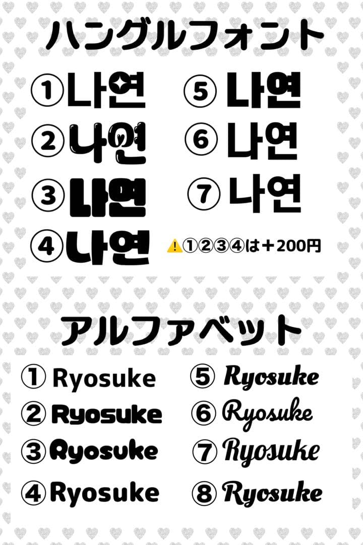 S様　うちわ　文字　オーダー　パネル　ネームボード　ハングル
