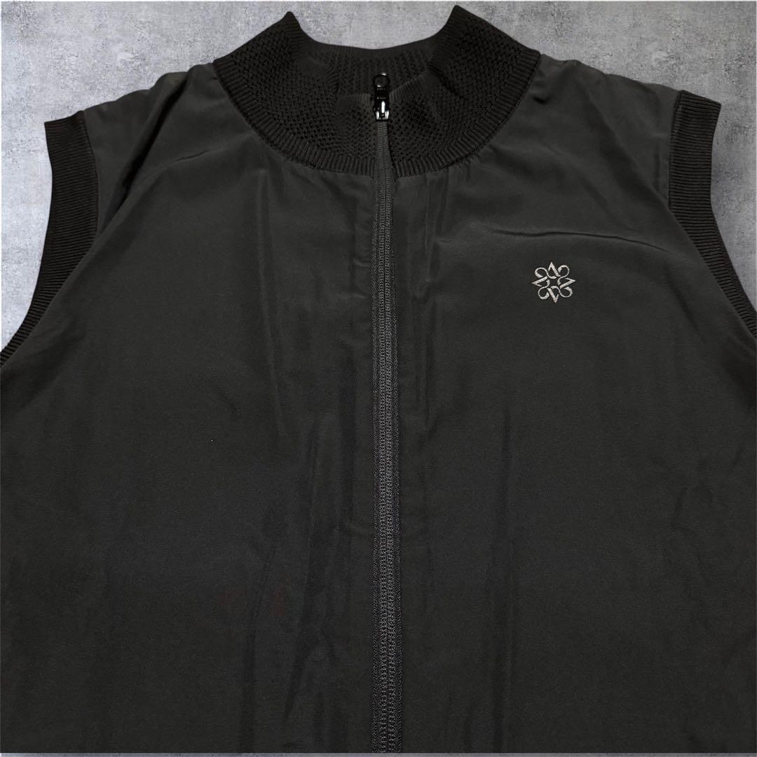 ✨極美品✨　St Andrews 天竺千鳥　リバーシブル　ニットベスト　黒　L