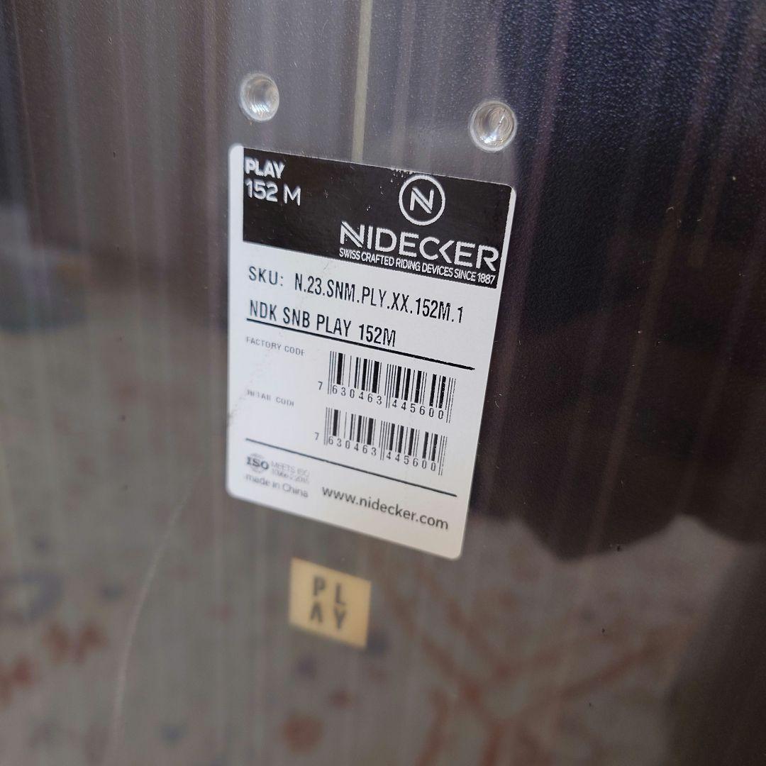 新品NIDECKERナイデッカーPLAYプレイ24年モデルスノーボード152cm