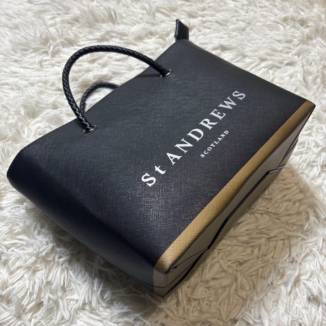 St ANDREWS ブラックトートバッグ　美品