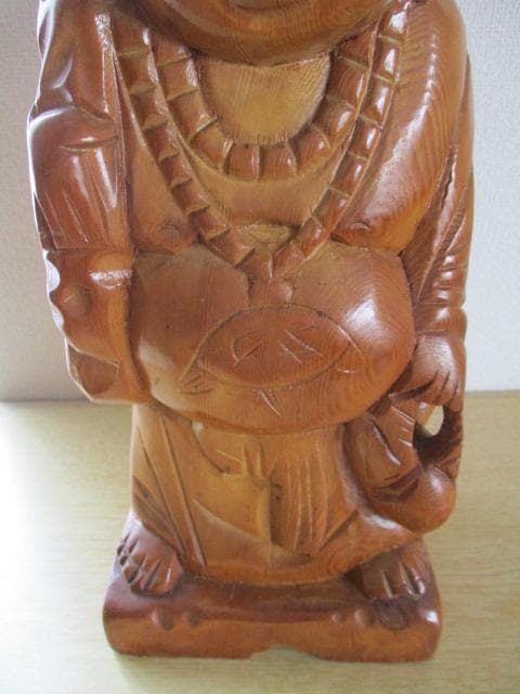 七福神　布袋様　大黒天様　木彫り　石？ 　4点