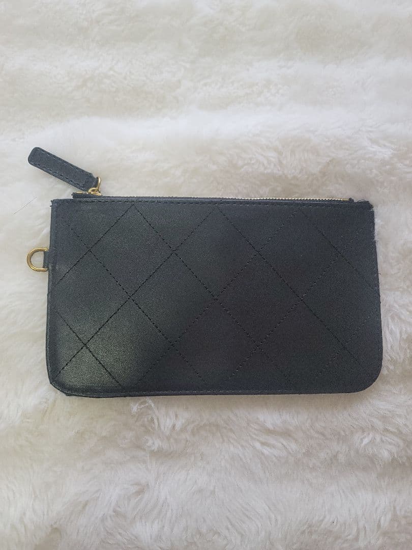 ノベルティ CHANEL 黒 キルティング ポーチ