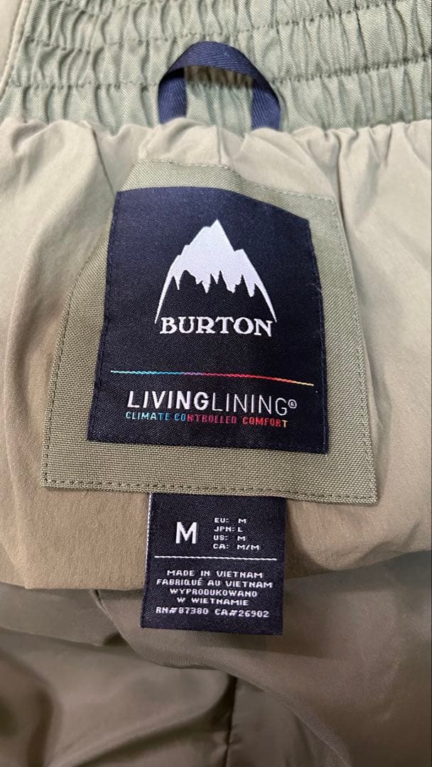 BURTON ビブパンツ Mサイズ　レディース　バートン　カーキ