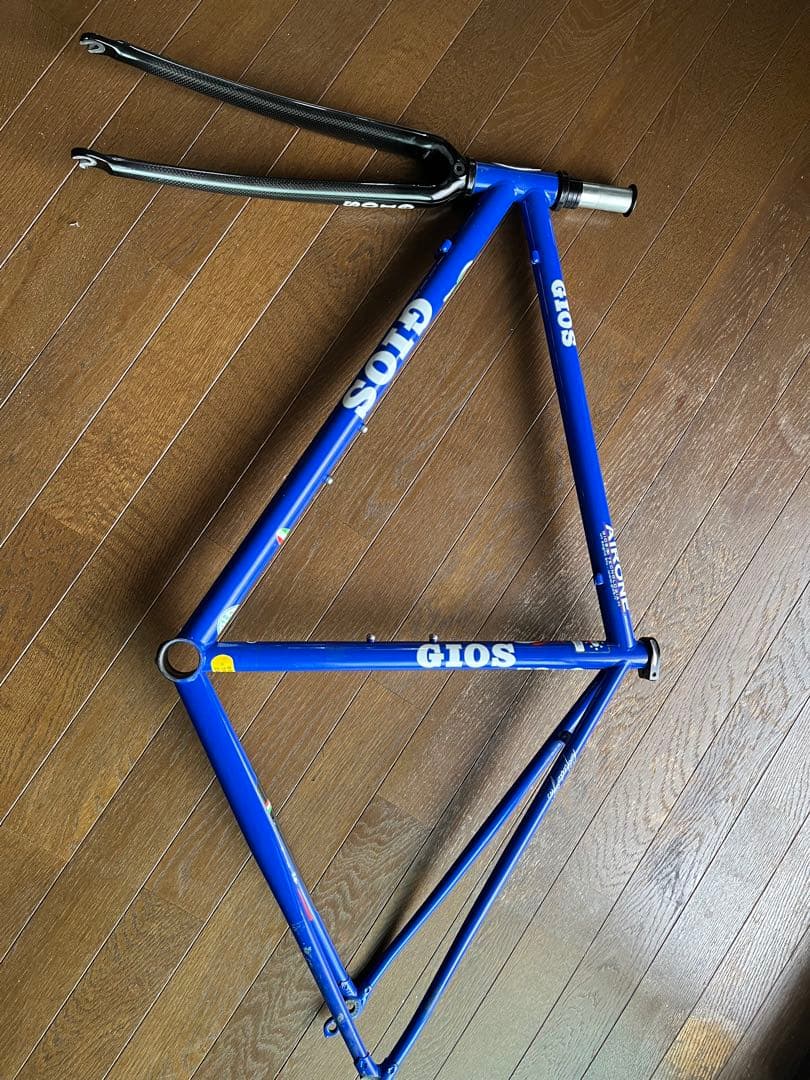 最終値下げGIOS AIRINE ロードバイクフレーム 48cm 青