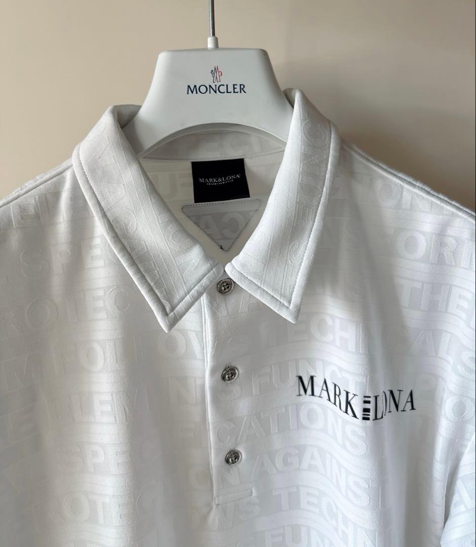 美品 ★ MARK&LONA ポロシャツ CODE 白 マーク&ロナ 正規品