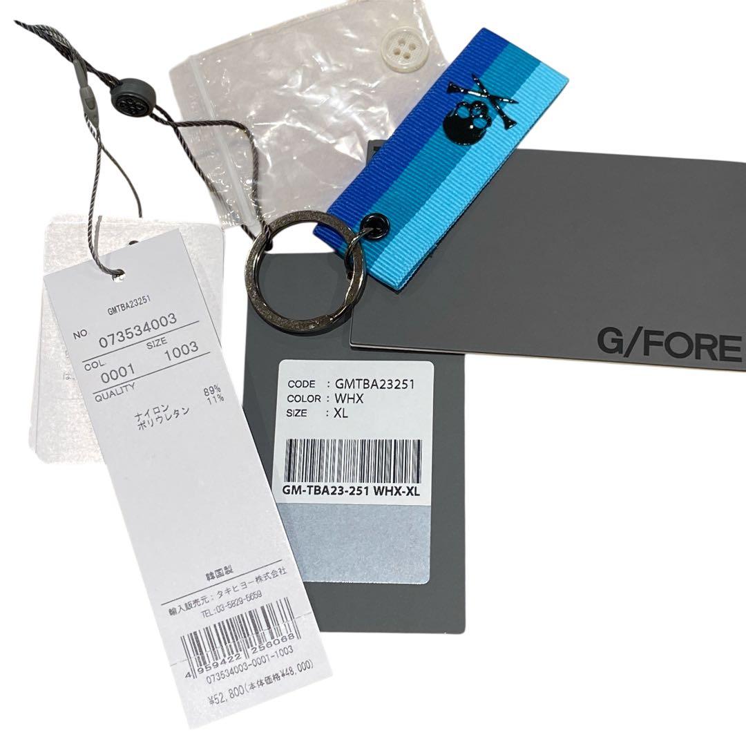 【未使用訳アリ】定価5.2万円 G/FORE ホワイト 長袖ポロシャツ