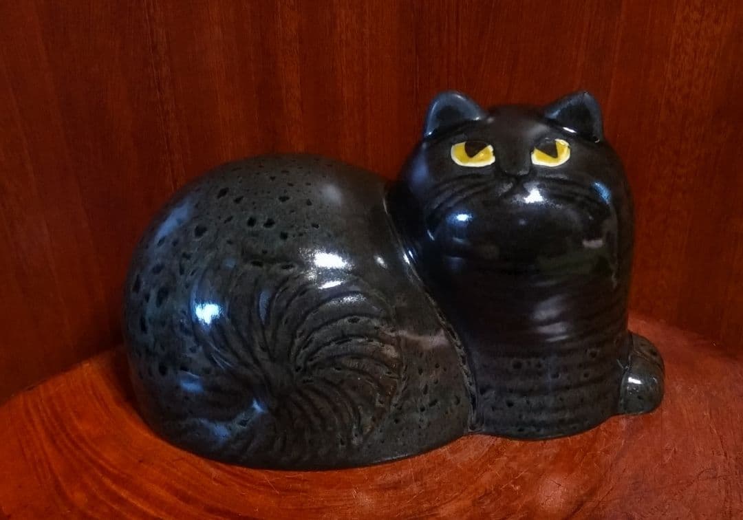 リサラーソン 　マイ　ｍａｊ 　光沢ブラック　　 北欧　 美品