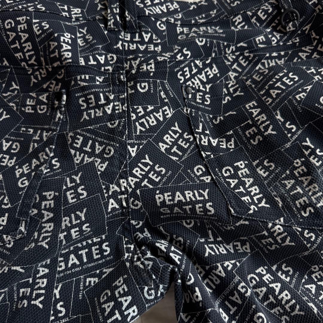 美品　パーリーゲイツ　ハーフパンツ　短パン　紺　ネイビー　総柄　6 XL