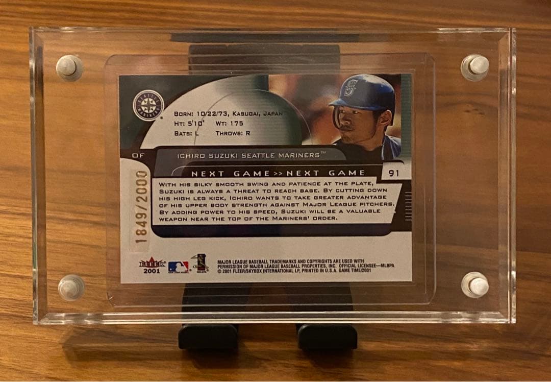 イチロー 2001 Fleer Game Time / 2000枚限定カード