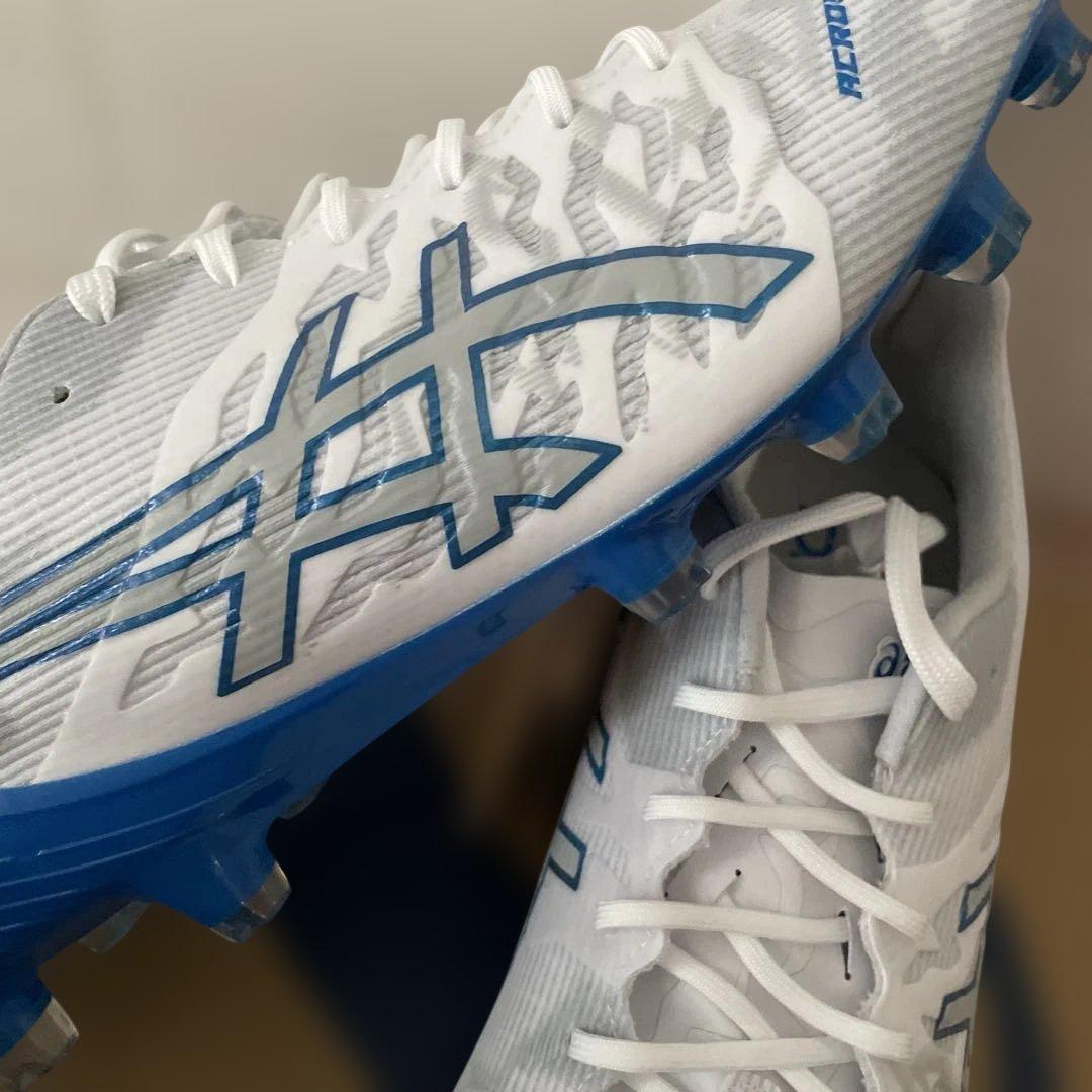 ASICS サッカースパイク　ホワイト/ブルー　26.5cm #2075