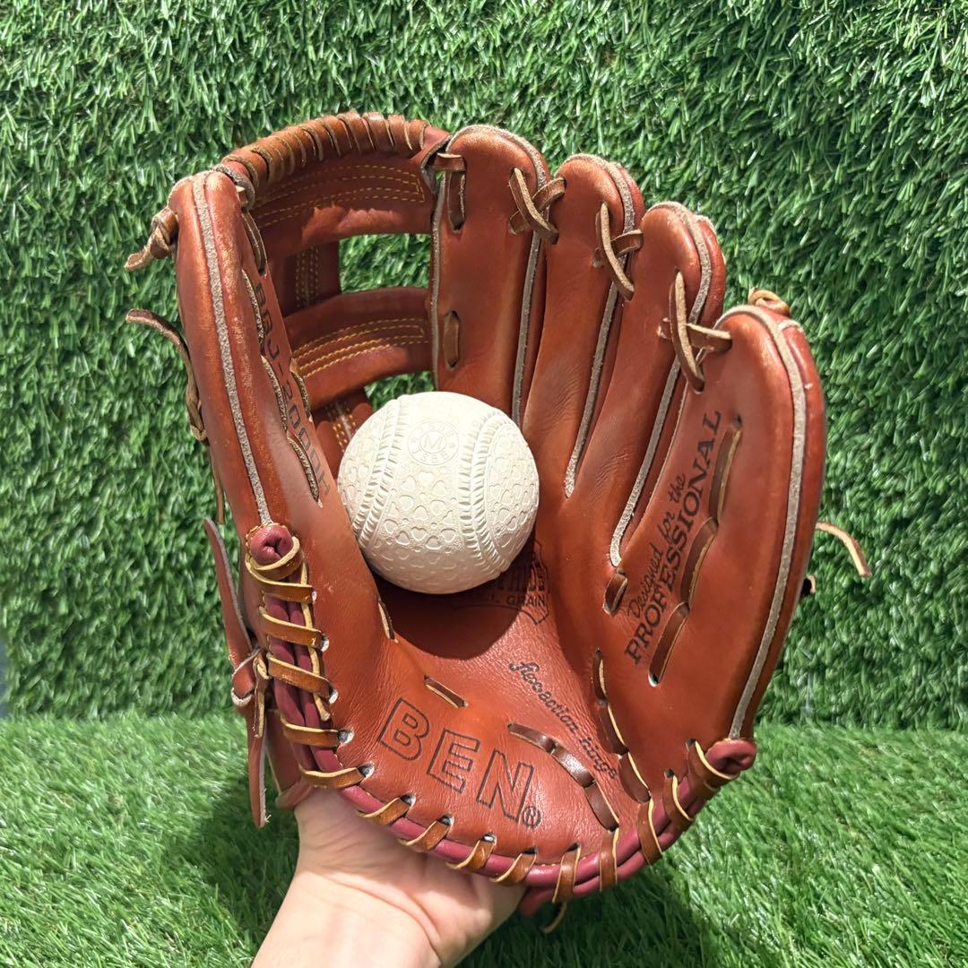 新品未使用　サイン入野球グラブ　グローブ　一般軟式大人用　内野手用　ベン　ben