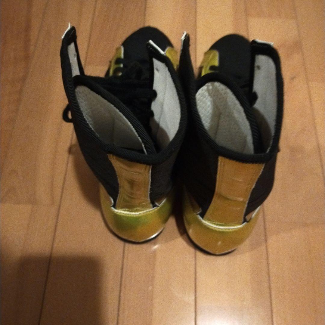Mizuno ボクシングシューズ 黒/黄 ハイカット