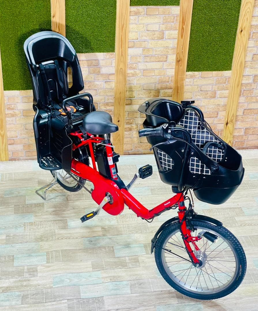 値上予告 レッド系 パナソニック 子供乗せ電動アシスト自転車 H3335
