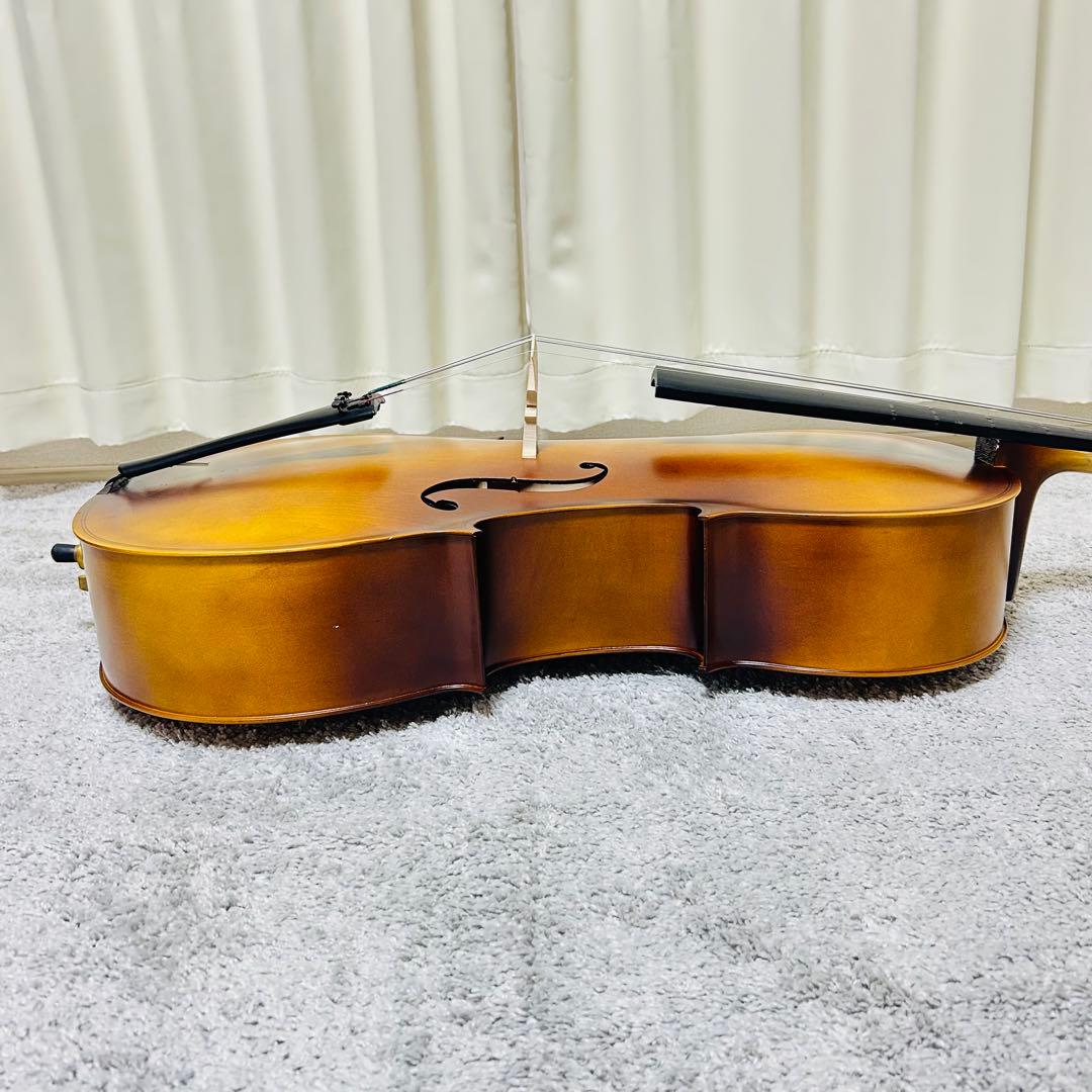 【極美品】チェロ 4/4フルサイズ 弓付き 入門 初心者 弦楽器