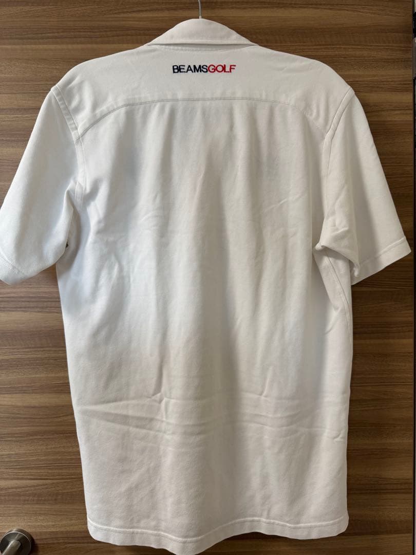 BEAMS GOLF ホワイトポロシャツ ボタンダウンL