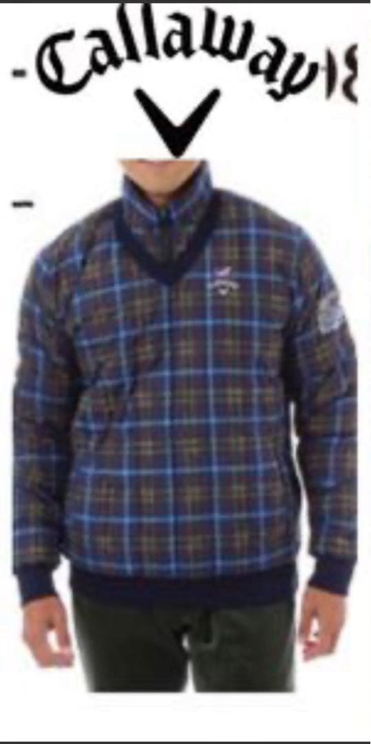 極美品 Callaway 4way チェック ダウンジャケット L メンズ