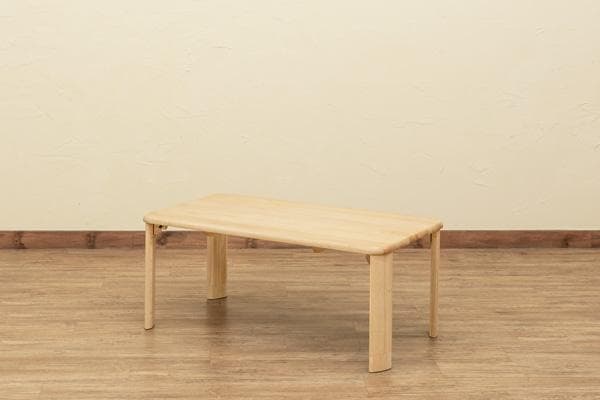 《新品・送料無料》継脚付　ウッディテーブル　90×50　BR/NA