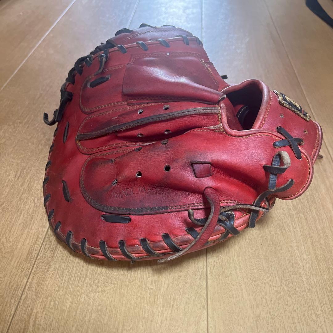 ZETT 赤 硬式用　キャッチャーミット　　 値段交渉可能