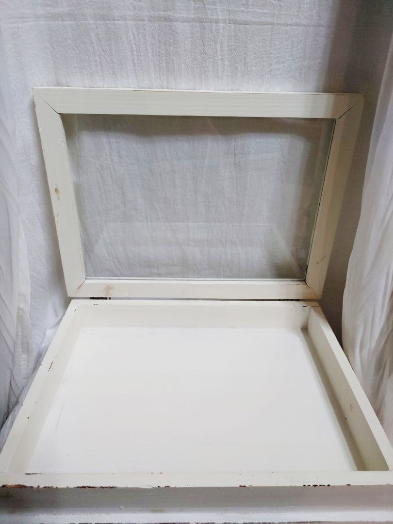 新品 サリュ ガラスコレクションケース シャビー ディスプレイケース