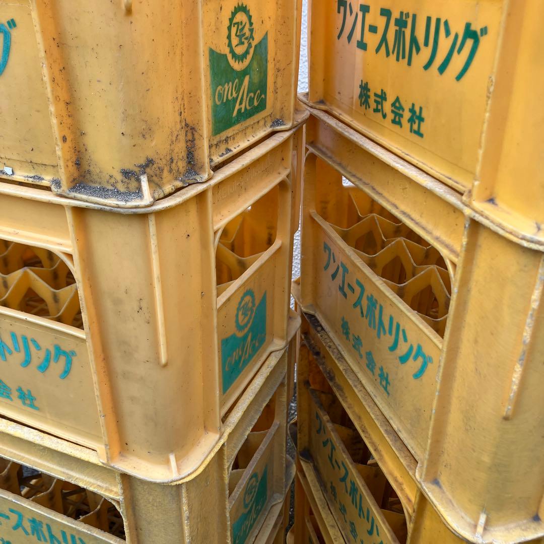 ジュース瓶ケース 8個　コンテナ　ケース　ボックス　ビールケース 昭和レトロ　②