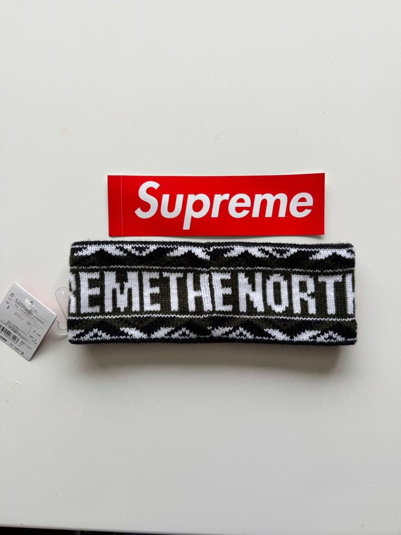 【新品未使用タグ付き】SUPREME×ノースフェイスコラボ　ヘッドバンド
