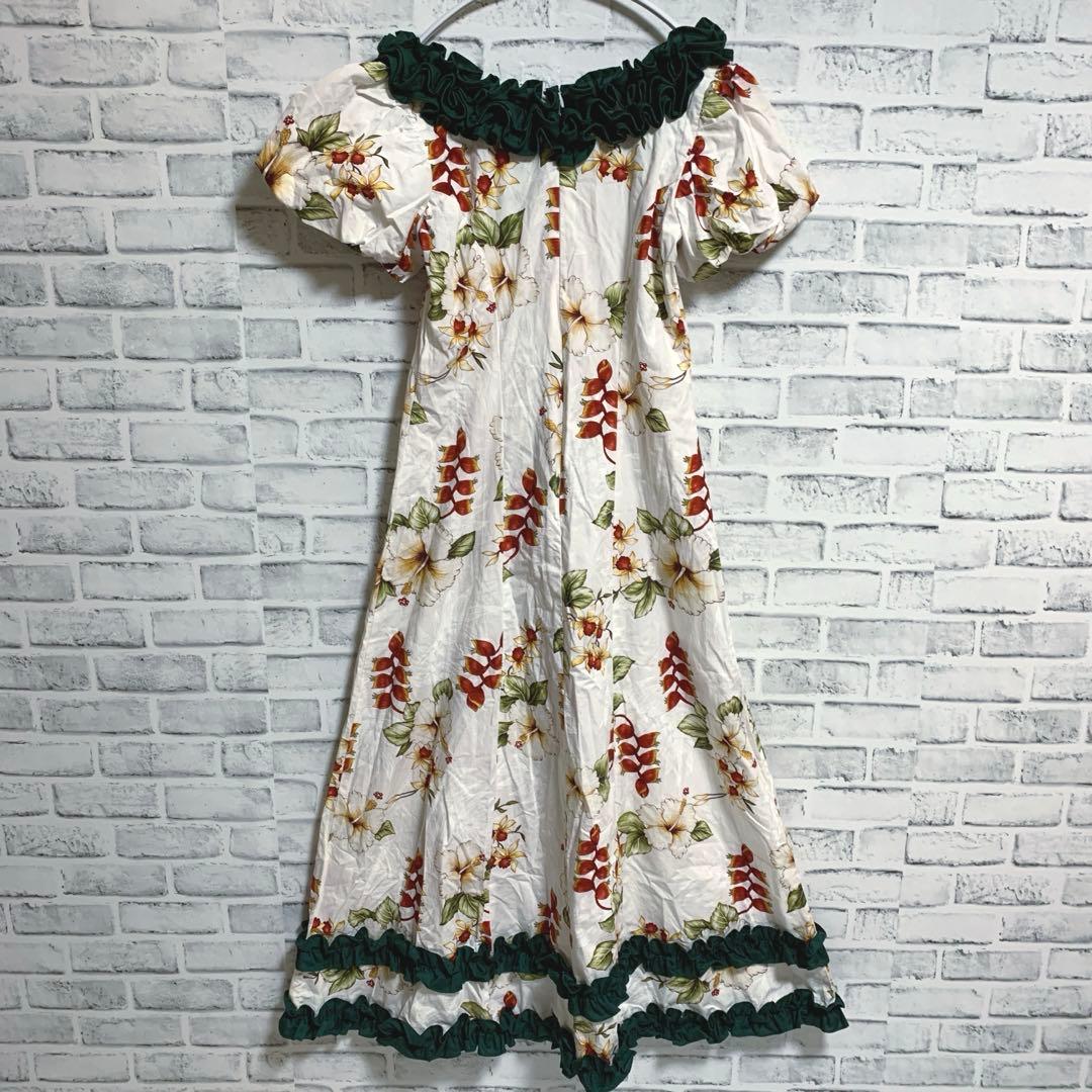 【CCFashions】フラダンス衣装　ハワイ製　花柄　ドレス　ムームー