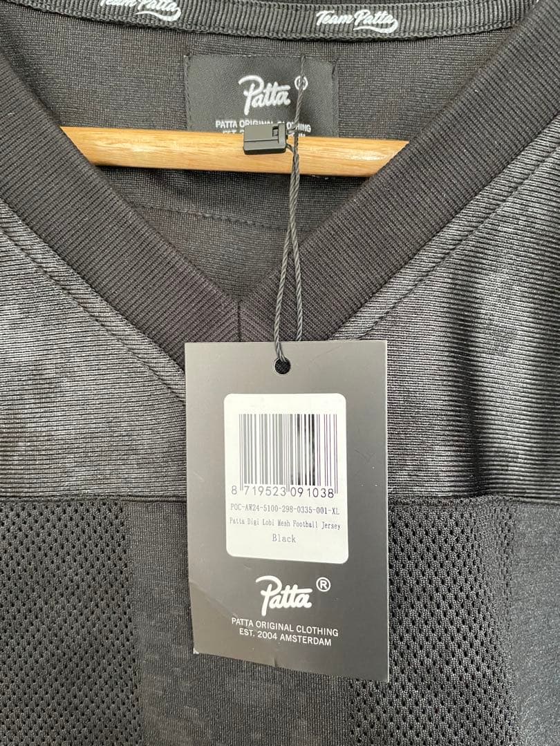 新品未使用 Patta パタ フットボールシャツ 黒 BEAMS XL
