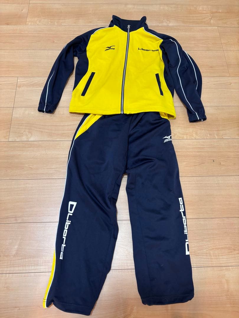 リベルタ Mizuno ジャージ上下セット イエロー/ネイビー