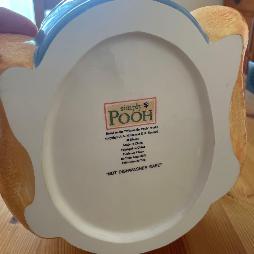 ディズニーSimply Pooh プーさん　クッキージャー　陶器　キャニスター