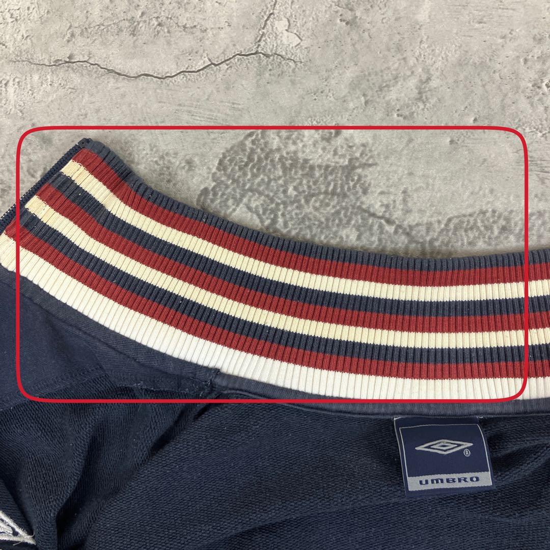 00s UMBRO サッカーイングランド代表 ジップジャケット 古着 刺繍 紺