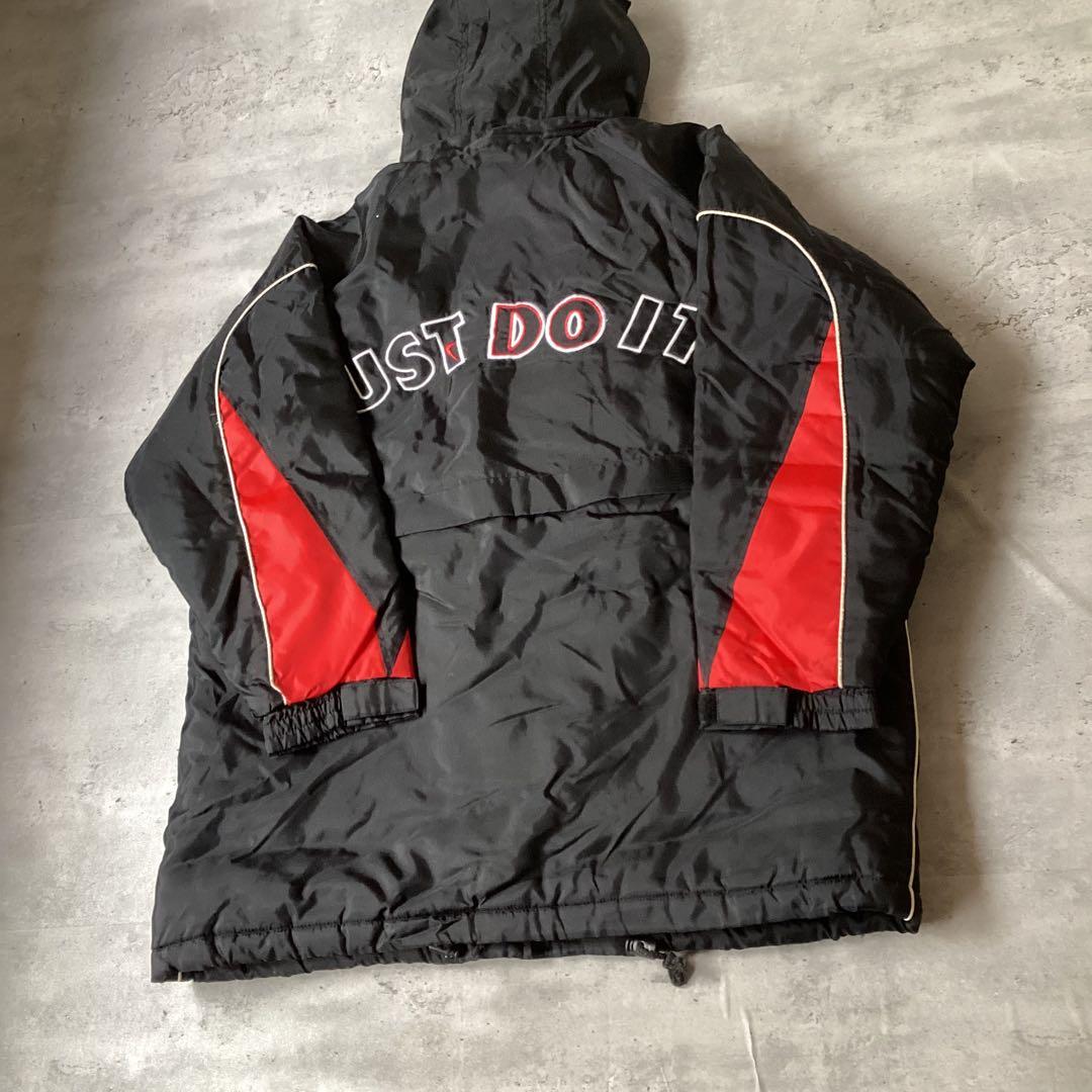 90s NIKE ナイキ　ナイロンジャケット　ロングジャケット　ブラック