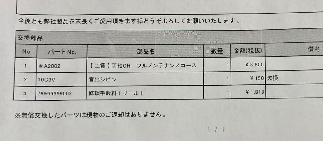 中古美品　タリカ50II 中古 フルOH済み