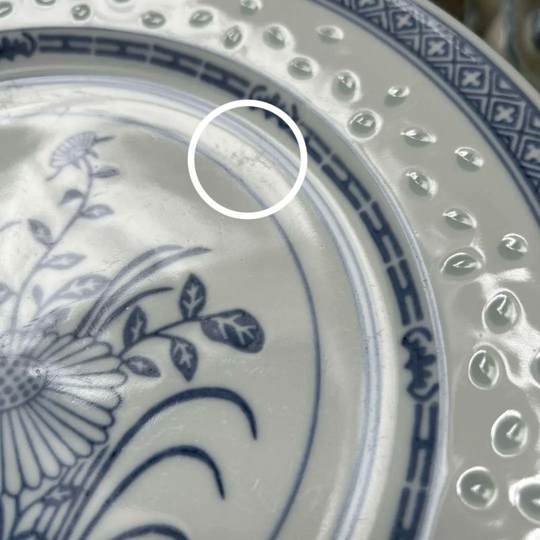 ★ 新品　中国陶器　景徳鎮　蛍　透かし模様　大皿2枚　取り分け小鉢５個　蓮華2本