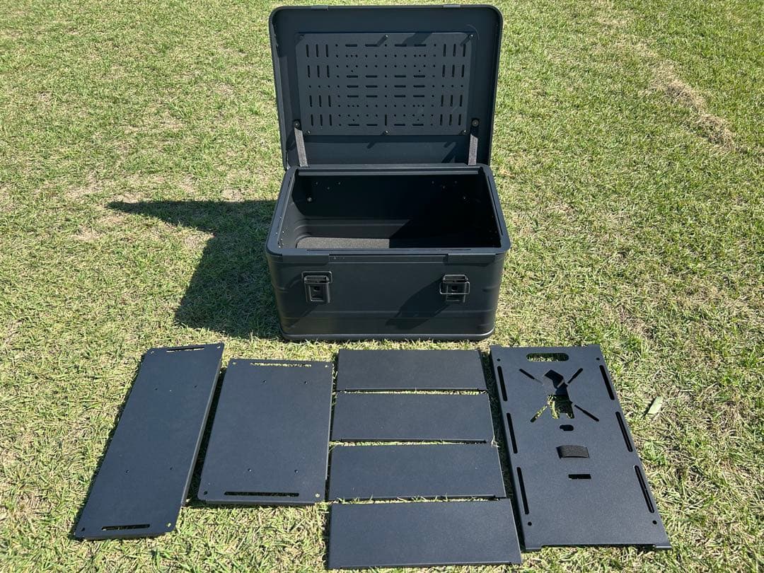 マットブラック　アルミコンテナボックス　58l パーフェクトカスタムセット
